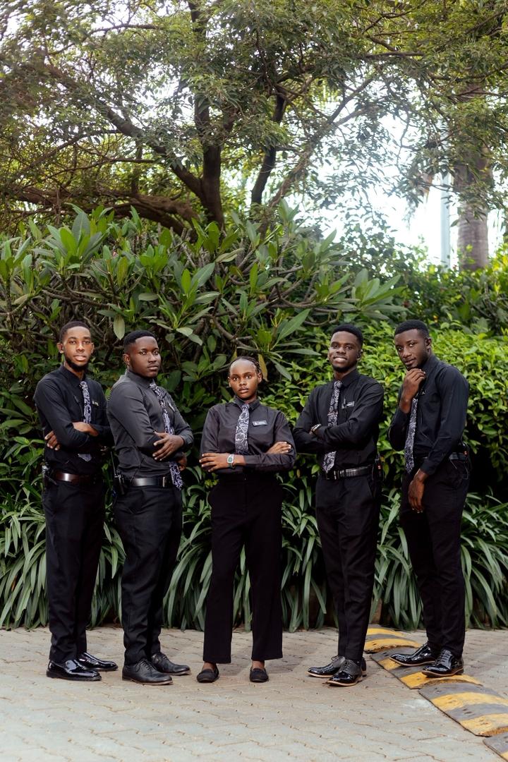 Summit Protocol team dressed in black outdoors